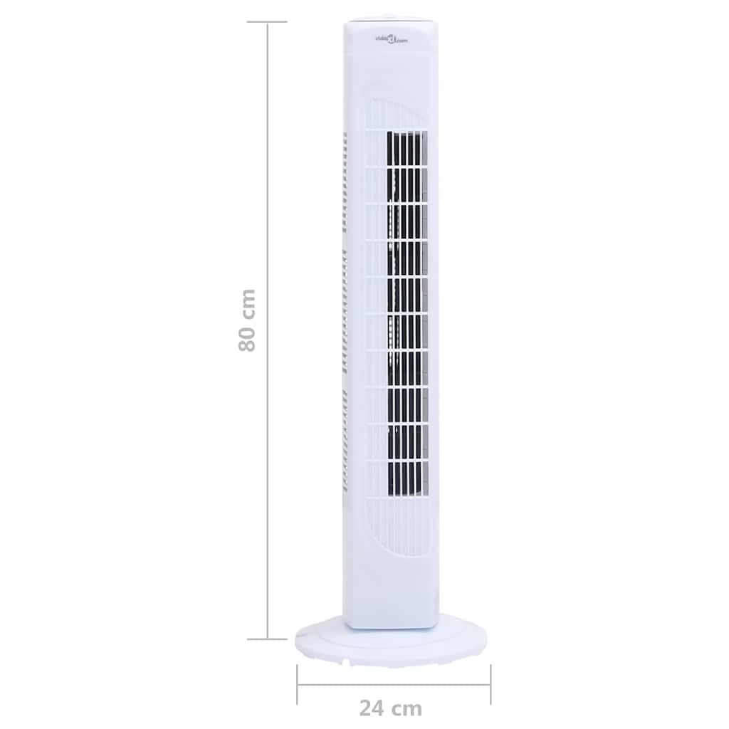 Ανεμιστήρας Δαπέδου Λευκός Ø24 x 80 εκ. - Pakobazaar