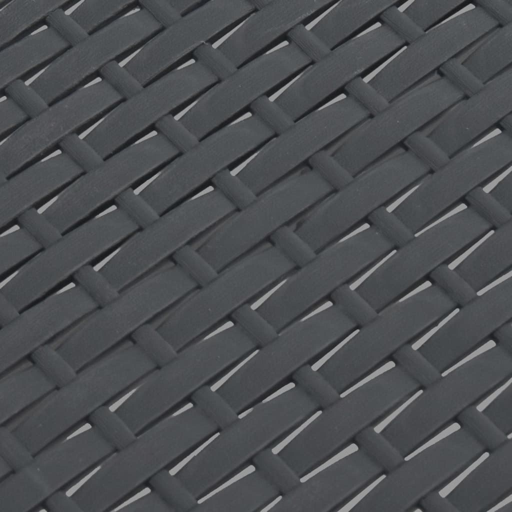 Τραπέζι Κήπου Ανθρακί 58x58x41 εκ. από Ρατάν Πολυπροπυλενίου