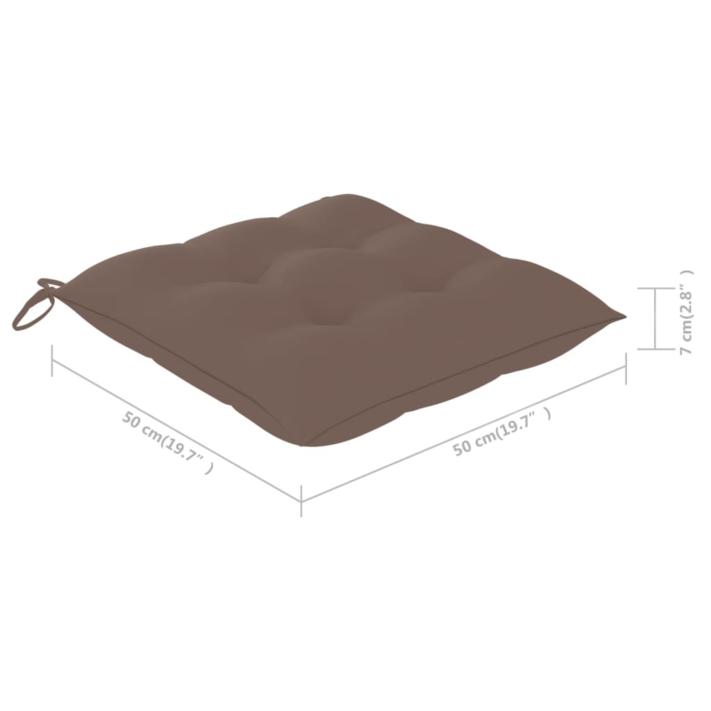 Καρέκλες Τραπεζαρίας Κήπου 3 τεμ Μασίφ Ξύλο Ακακίας & Μαξιλάρια - PAKOBAZAAR