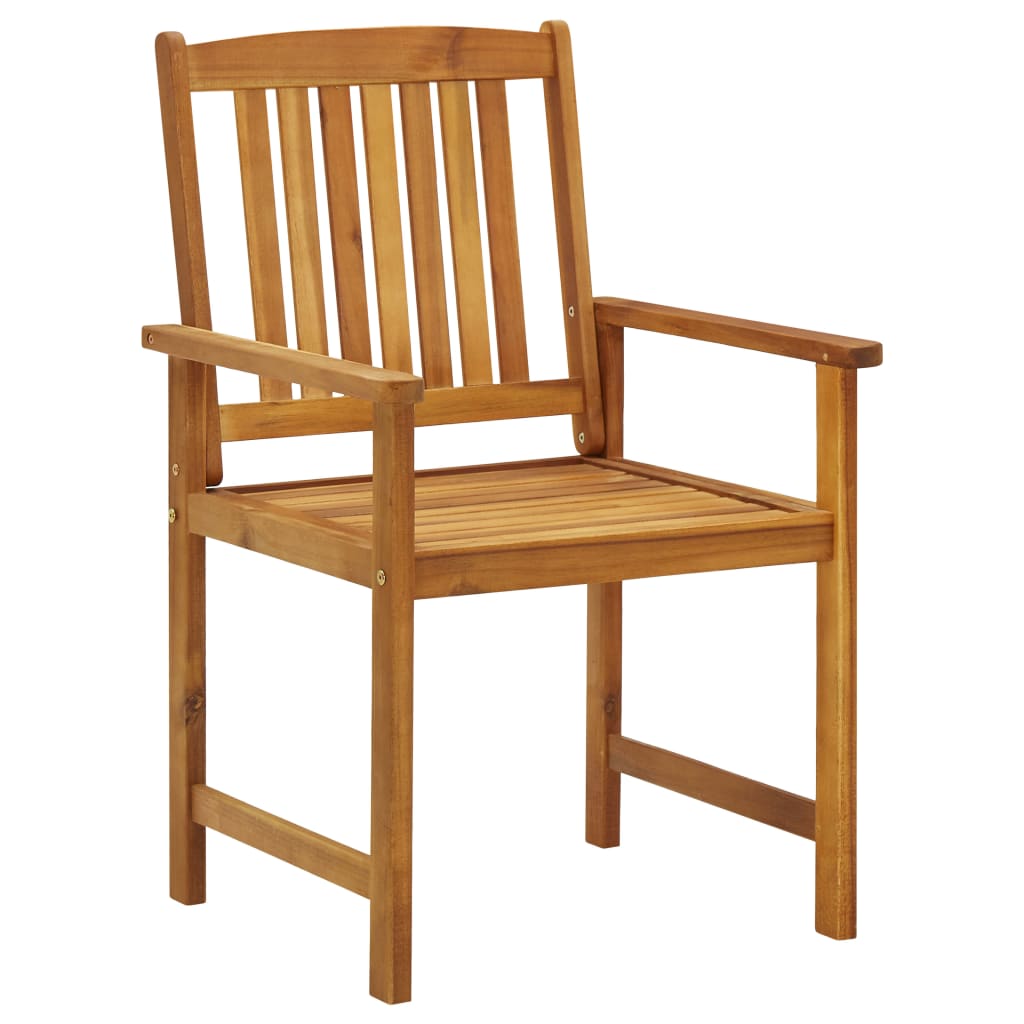 Καρέκλες Κήπου 4 τεμ. από Μασίφ Ξύλο Ακακίας με Μαξιλάρια - Pakobazaar