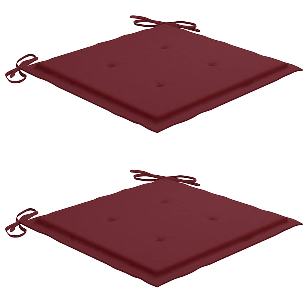 Καρέκλες Κήπου 2 τεμ. Γκρι Μασίφ Ξύλο Ακακίας με Μαξιλάρια - Pakobazaar