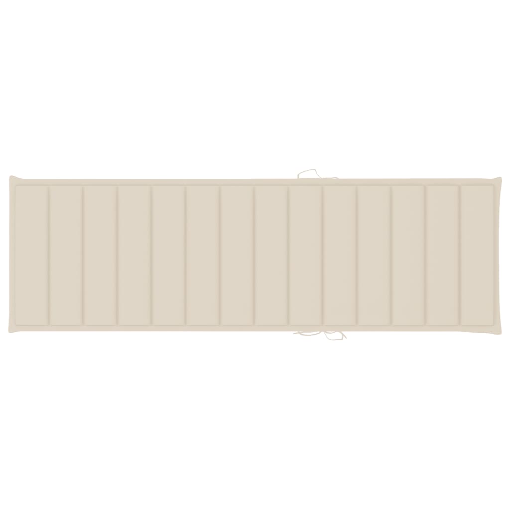 Ξαπλώστρα Κήπου από Μασίφ Ξύλο Ακακίας με Μαξιλάρι - PAKOBAZAAR