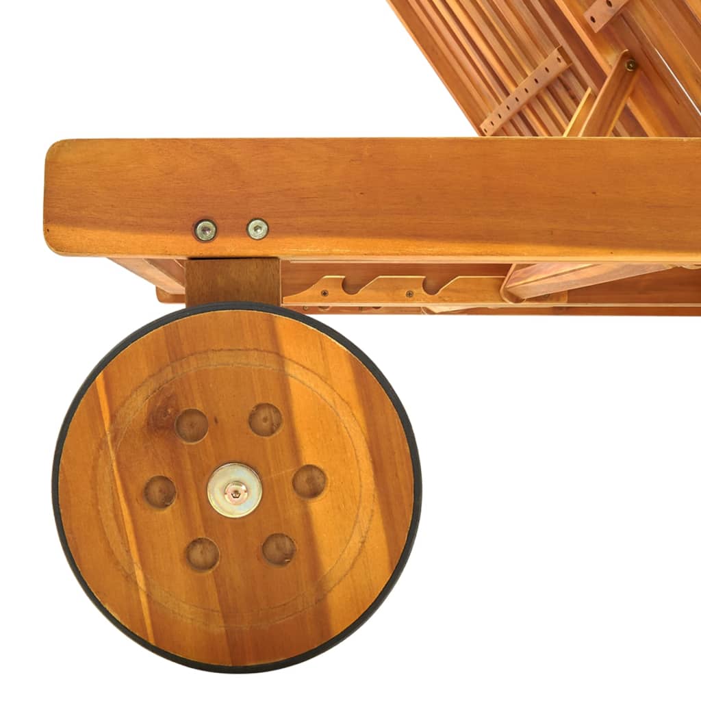 Ξαπλώστρα Κήπου 2 Ατόμων από Μασίφ Ξύλο Ακακίας με Μαξιλάρια - PAKOBAZAAR