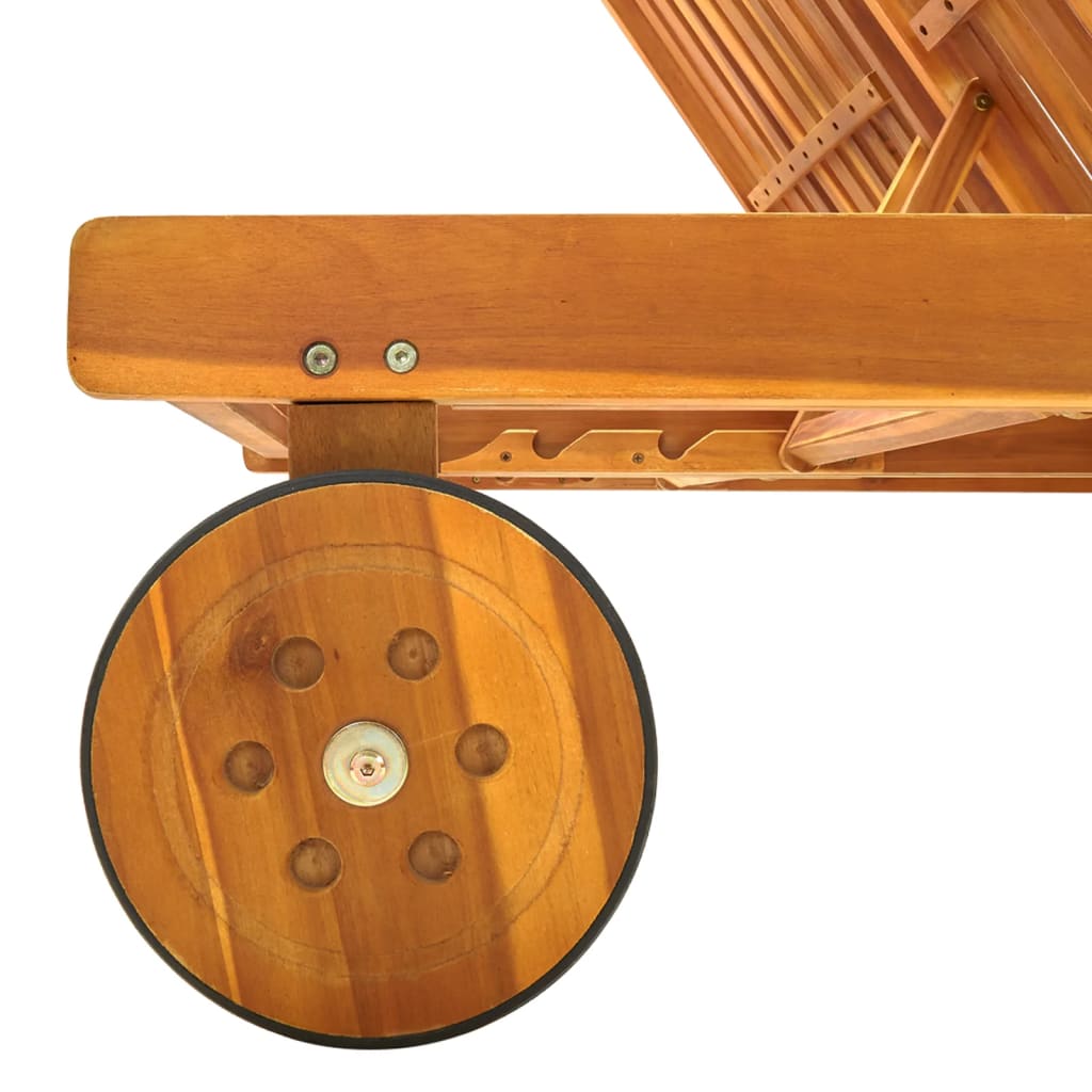 Ξαπλώστρα Κήπου 2 Ατόμων από Μασίφ Ξύλο Ακακίας με Μαξιλάρια - PAKOBAZAAR