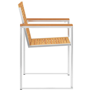 Καρέκλες Κήπου 2 τεμ. από Μασίφ Ξύλο Teak/Ατσάλι με Μαξιλάρια - PAKOBAZAAR