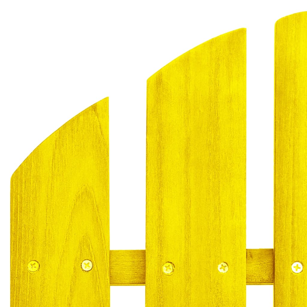 Καρέκλα Κήπου Adirondack Διθέσια Κίτρινη Ξύλο Ελάτης & Υποπόδιο