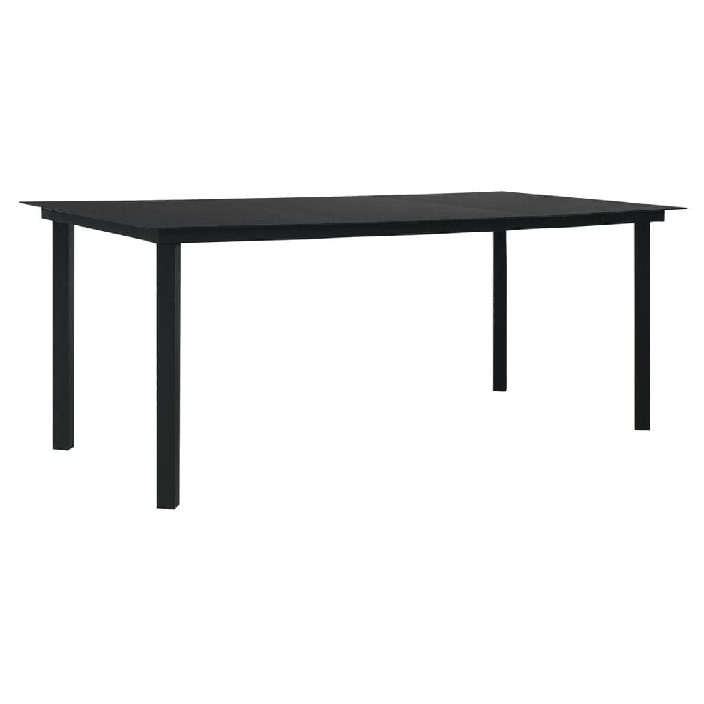 Σετ Τραπεζαρίας Κήπου 9 Τεμαχίων Μαύρο από Ρατάν PVC - PAKOBAZAAR