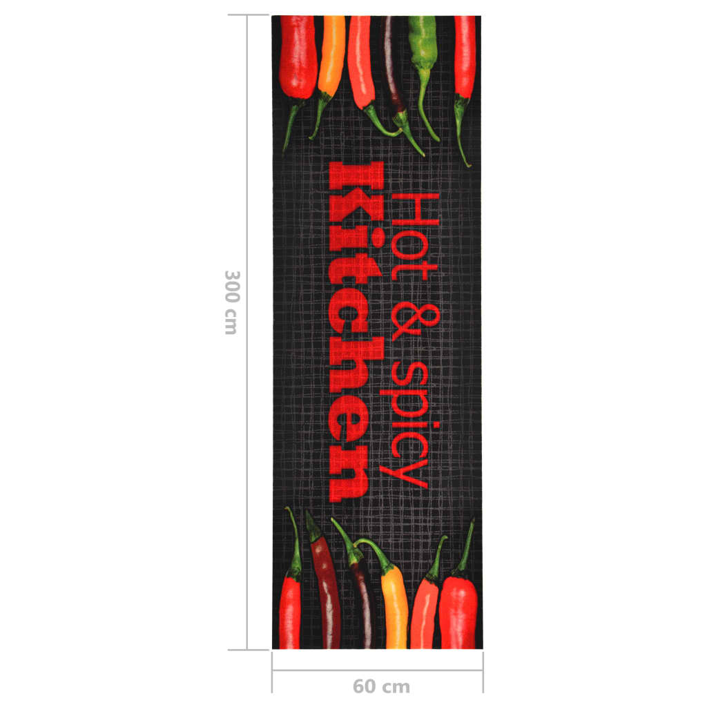 Πατάκι Κουζίνας Σχέδιο Hot & Spicy Πλενόμενο 60 x 300 εκ.