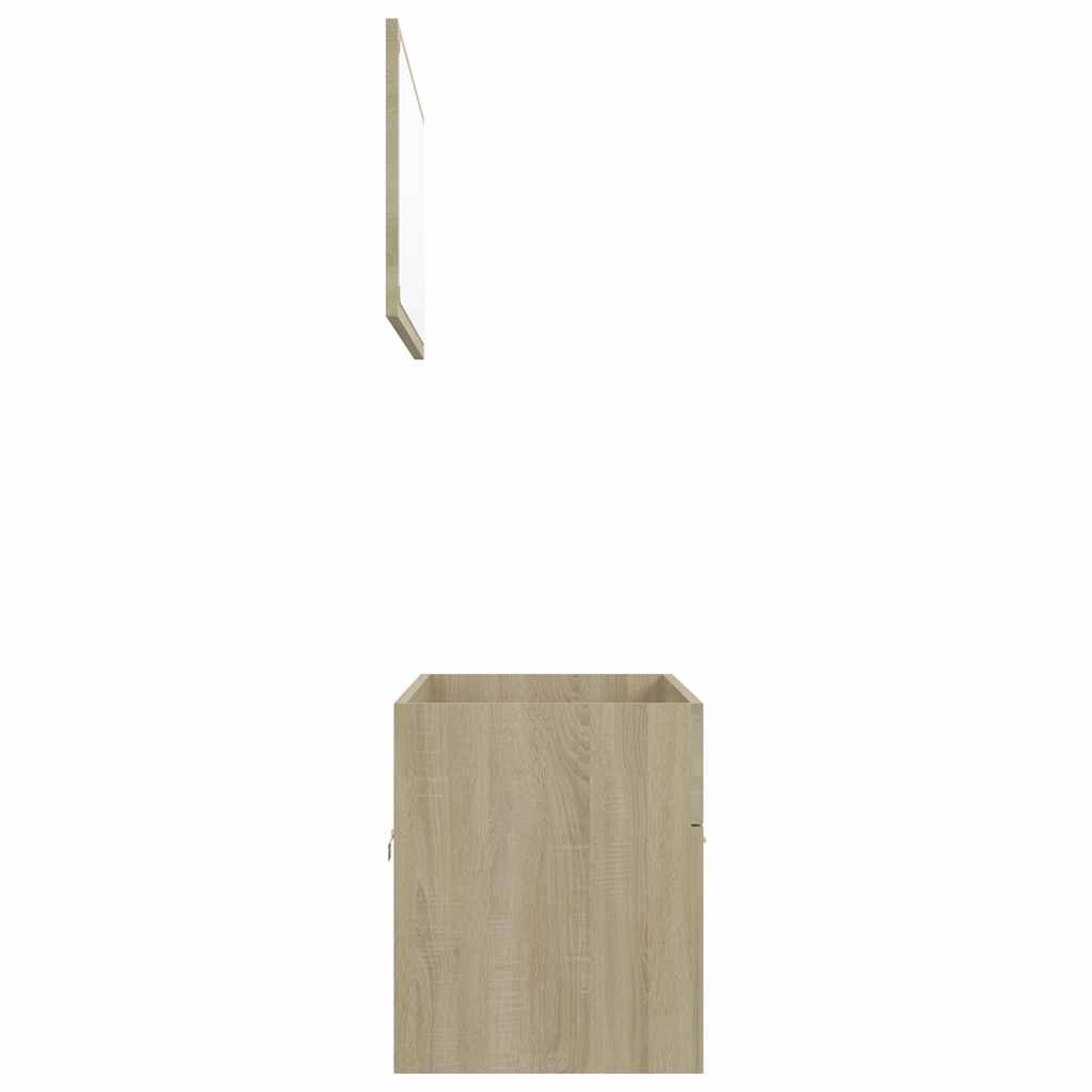 Σετ Επίπλων Μπάνιου 2 Τεμαχίων Sonoma Δρυς από Τεχν. Ξύλο