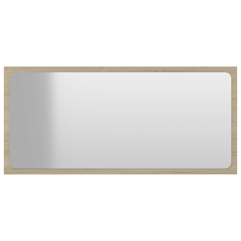 Σετ Επίπλων Μπάνιου 2 Τεμαχίων Λευκό/Sonoma Δρυς από Τεχν. Ξύλο