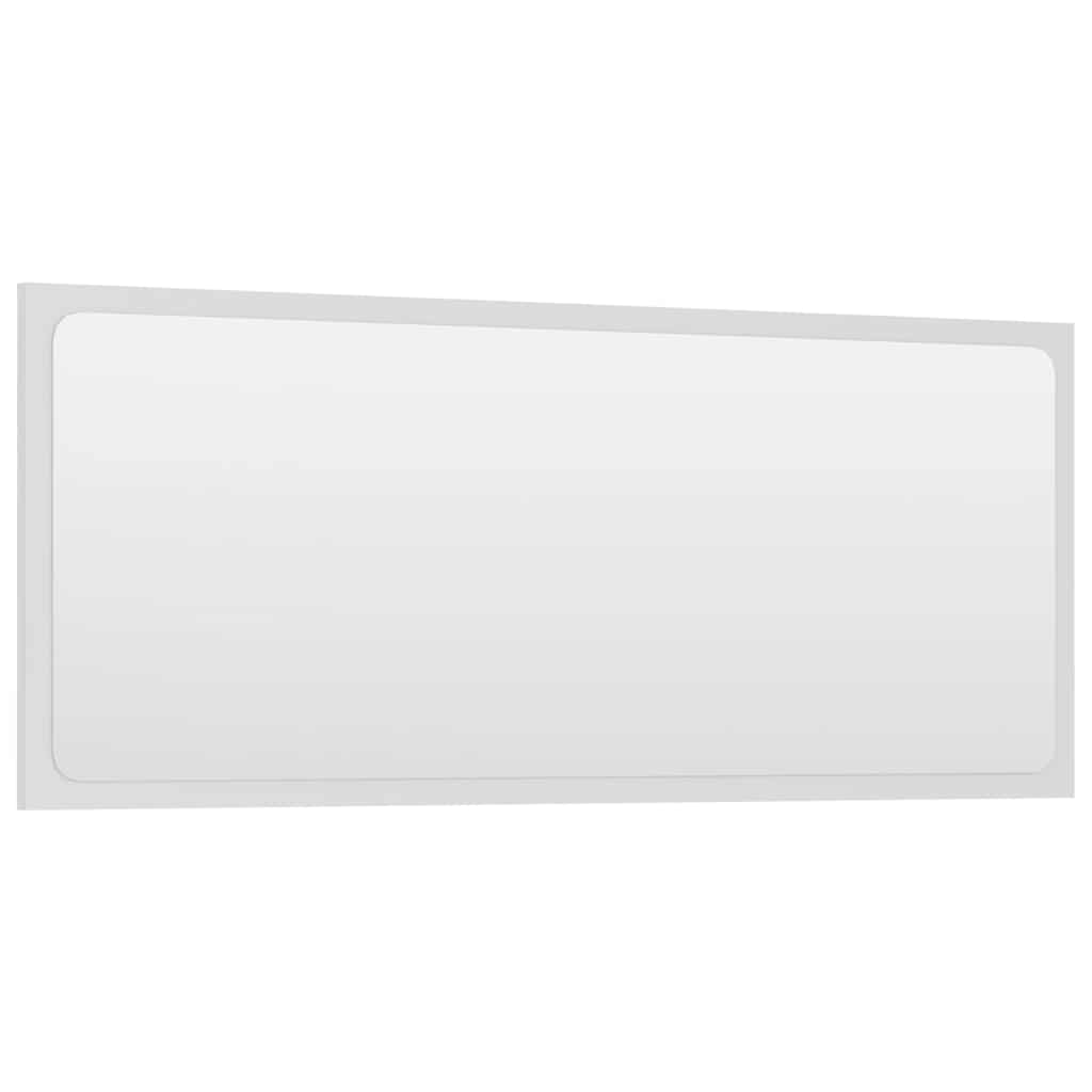 Σετ Επίπλων Μπάνιου 2 Τεμαχίων Λευκό από Επεξ. Ξύλο