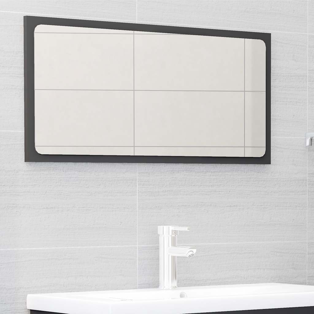Σετ Επίπλων Μπάνιου 2 Τεμαχίων Γκρι από Μοριοσανίδα