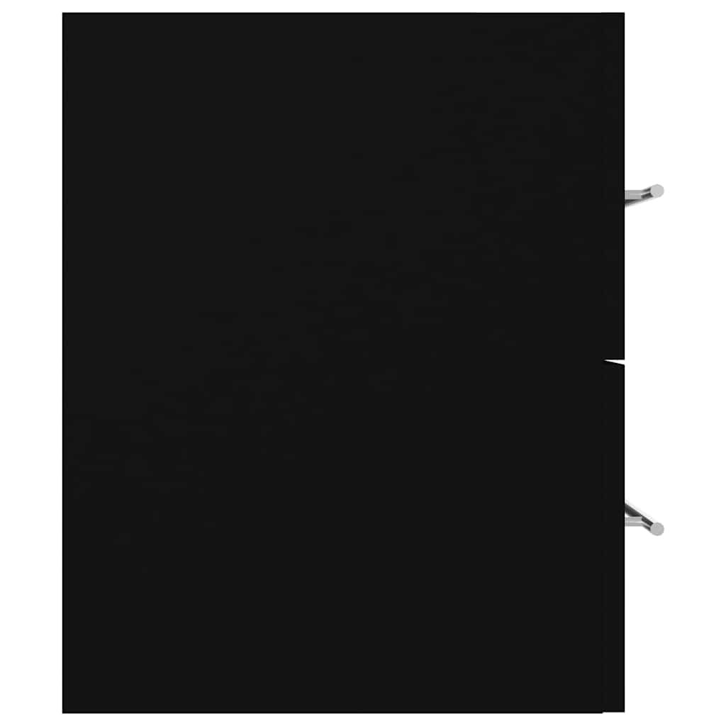 Σετ Επίπλων Μπάνιου 2 Τεμαχίων Μαύρο από Μοριοσανίδα