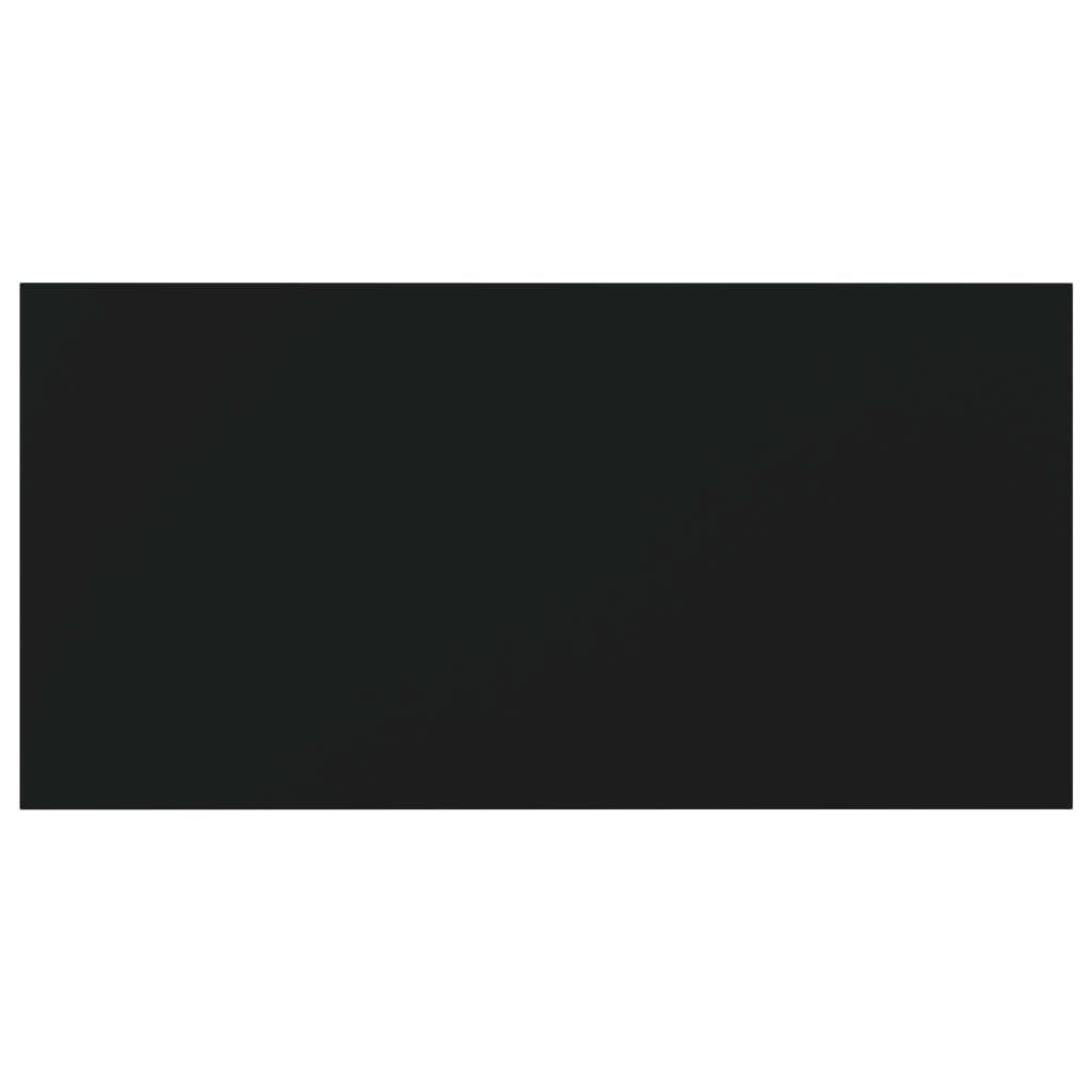 Ράφια Βιβλιοθήκης 8 τεμ. Μαύρα 40x20x1,5 εκ. από Μοριοσανίδα - Pakobazaar