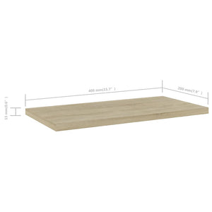 Ράφια Βιβλιοθήκης 8 τεμ. Sonoma Δρυς 40x20x1,5 εκ. Μοριοσανίδα - Pakobazaar