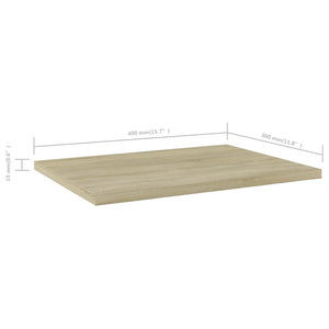 Ράφια Βιβλιοθήκης 8 τεμ. Sonoma Δρυς 40x30x1,5 εκ. Μοριοσανίδα - Pakobazaar