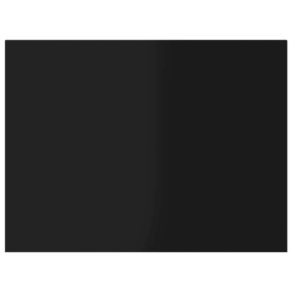 Ράφια Βιβλιοθήκης 4 τεμ. Γυαλ. Μαύρο 40x30x1,5 εκ. Μοριοσανίδα - Pakobazaar