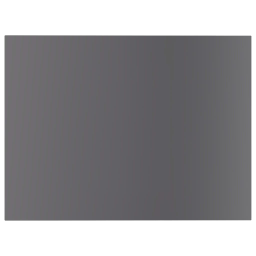 Ράφια Βιβλιοθήκης 8 τεμ. Γυαλ. Γκρι 40x30x1,5 εκ. Επεξ.Ξύλο - Pakobazaar