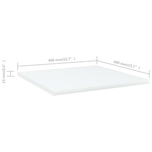 Ράφια Βιβλιοθήκης 8 τεμ. Λευκά 40x40x1,5 εκ. από Μοριοσανίδα