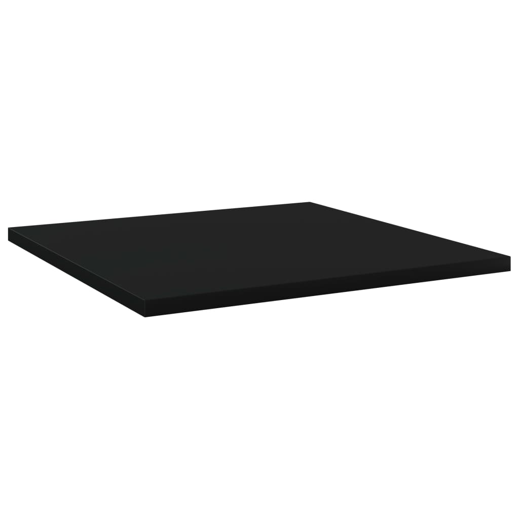 Ράφια Βιβλιοθήκης 8 τεμ. Μαύρα 40x40x1,5 εκ. από Μοριοσανίδα