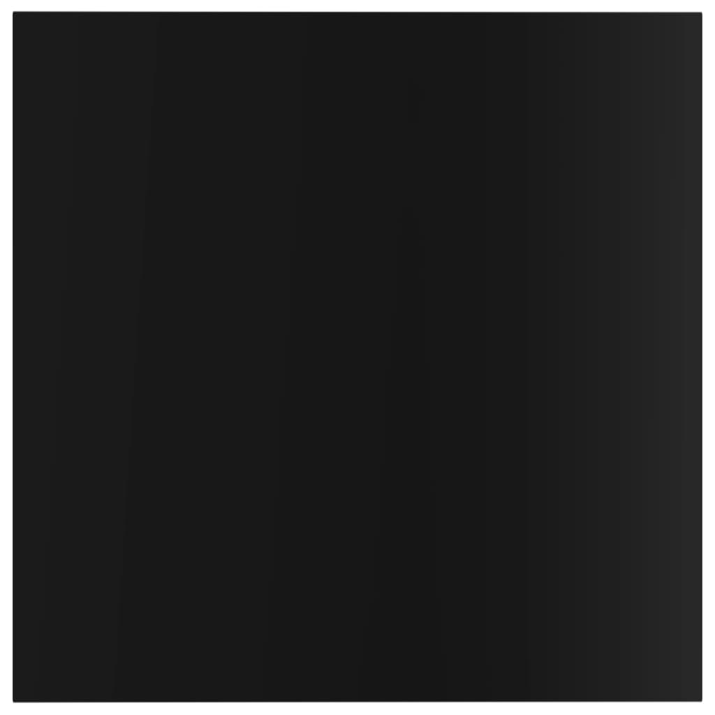 Ράφια Βιβλιοθήκης 4 τεμ. Γυαλ. Μαύρο 40x40x1,5 εκ. Μοριοσανίδα