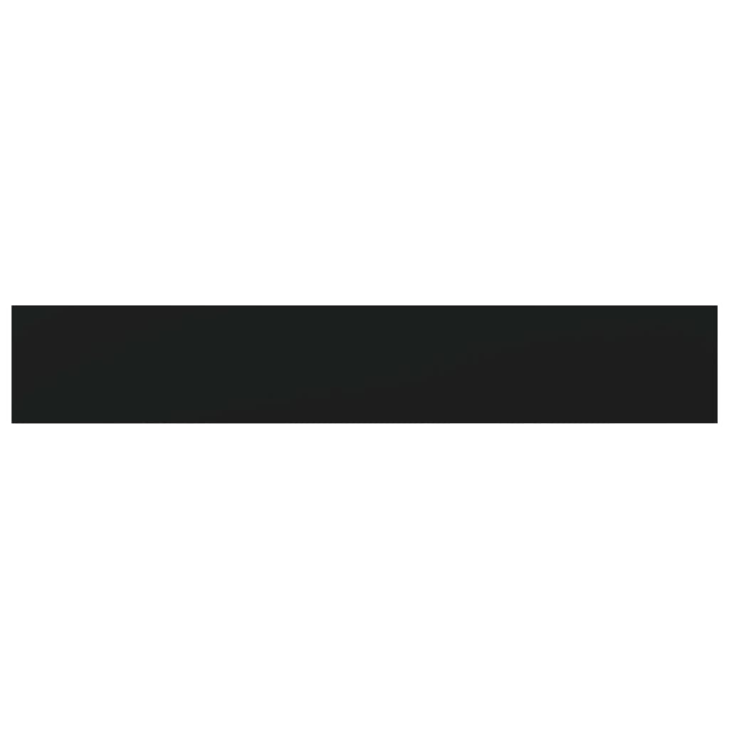 Ράφια Βιβλιοθήκης 8 τεμ. Μαύρα 60x10x1,5 εκ. από Μοριοσανίδα - Pakobazaar