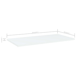 Ράφια Βιβλιοθήκης 8 τεμ. Λευκά 60x30x1,5 εκ. από Μοριοσανίδα - Pakobazaar