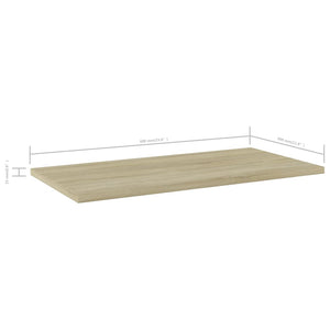 Ράφια Βιβλιοθήκης 8 τεμ. Sonoma Δρυς 60x30x1,5 εκ. Μοριοσανίδα - Pakobazaar