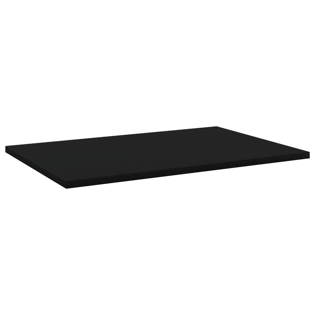 Ράφια Βιβλιοθήκης 4 τεμ. Μαύρα 60x40x1,5 εκ. από Μοριοσανίδα