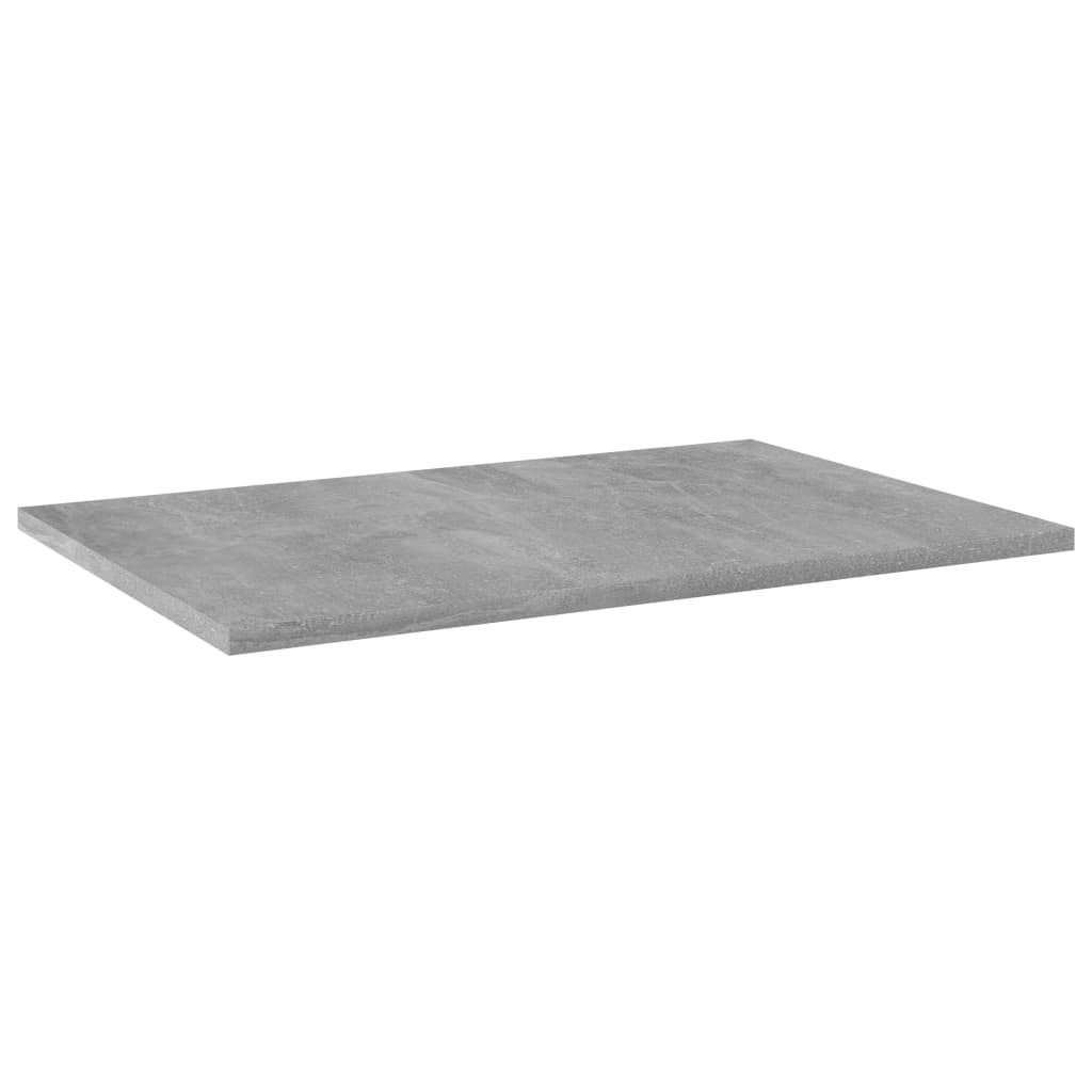 Ράφια Βιβλιοθήκης 8 τεμ. Γκρι Σκυροδ. 60x40x1,5 εκ. Μοριοσανίδα