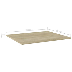 Ράφια Βιβλιοθήκης 4 τεμ. Sonoma Δρυς 60x50x1,5 εκ. Μοριοσανίδα