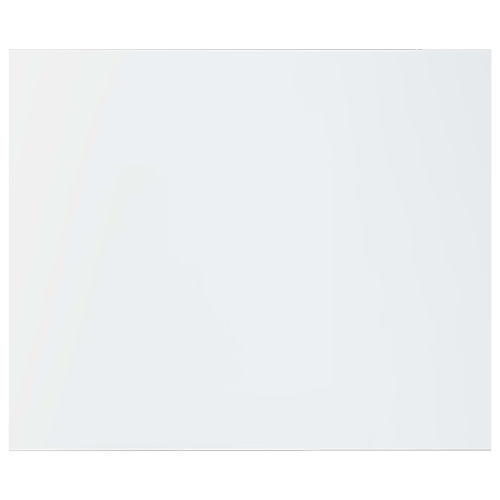 Ράφια Βιβλιοθήκης 4 τεμ. Γυαλ. Λευκό 60x50x1,5 εκ. Επεξ. Ξύλο