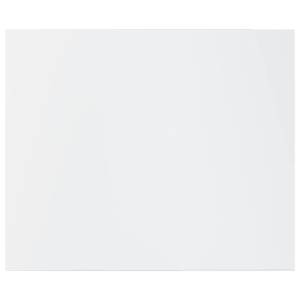 Ράφια Βιβλιοθήκης 8 τεμ. Γυαλ. Λευκό 60x50x1,5 εκ. Μοριοσανίδα