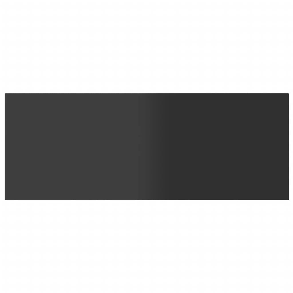 Ράφια Βιβλιοθήκης 4 τεμ. Γυαλ. Γκρι 80x30x1,5 εκ. Μοριοσανίδα