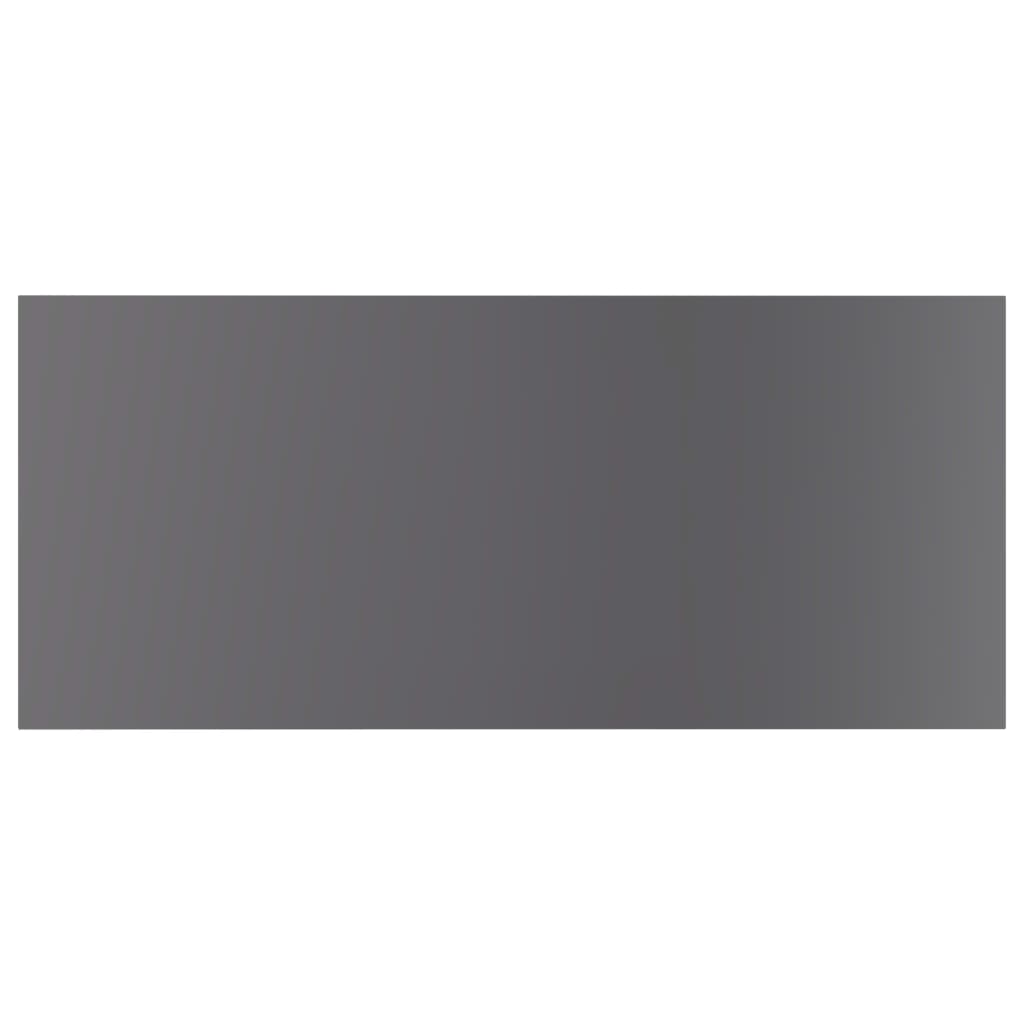 Ράφια Βιβλιοθήκης 8 τεμ. Γυαλ. Γκρι 80x30x1,5 εκ. Μοριοσανίδα - Pakobazaar