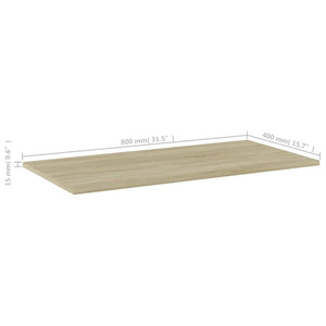Ράφια Βιβλιοθήκης 8 τεμ. Sonoma Δρυς 80x40x1,5 εκ. Μοριοσανίδα