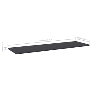 Ράφια Βιβλιοθήκης 8 τεμ. Γκρι 100x30x1,5 εκ. από Μοριοσανίδα - Pakobazaar