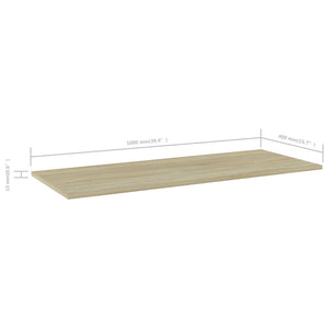 Ράφια Βιβλιοθήκης 4 τεμ. Sonoma Δρυς 100x40x1,5 εκ. Μοριοσανίδα