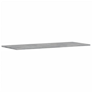 Ράφια Βιβλιοθήκης 4 τεμ Γκρι Σκυροδ. 100x40x1,5 εκ. Επεξ. Ξύλο