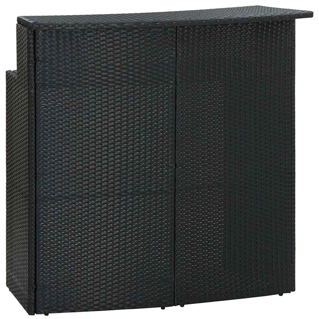 Σετ Επίπλων Μπαρ Κήπου 3 Τεμαχίων Μαύρο
