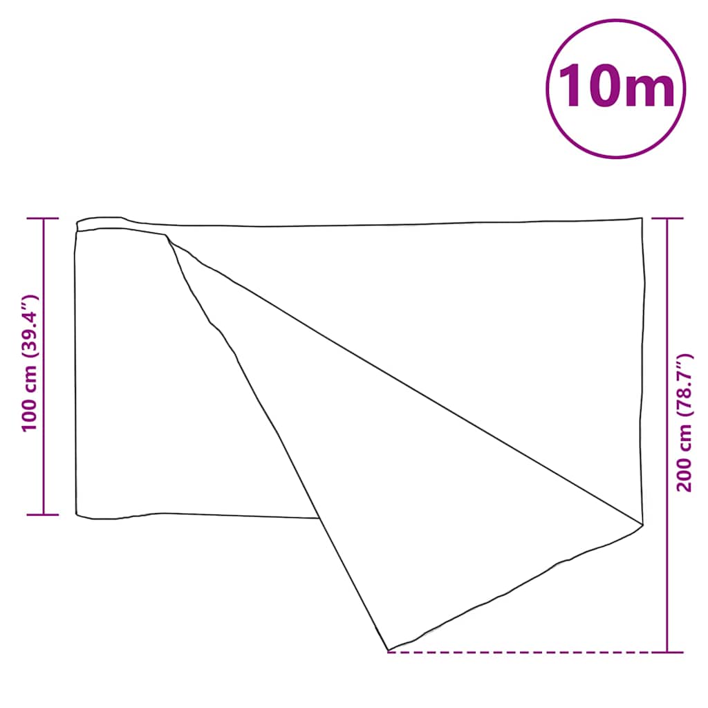 Δίχτυ Σκίασης Ανθρακί 1 x 10 μ. από HDPE 75 γρ./μ²