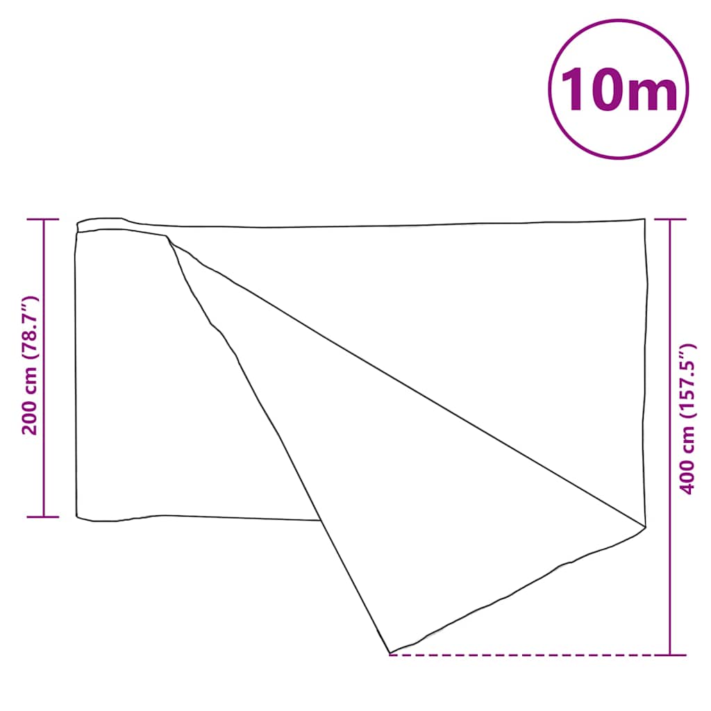 Δίχτυ Σκίασης Ανθρακί 2 x 10 μ. από HDPE 75 γρ./μ²