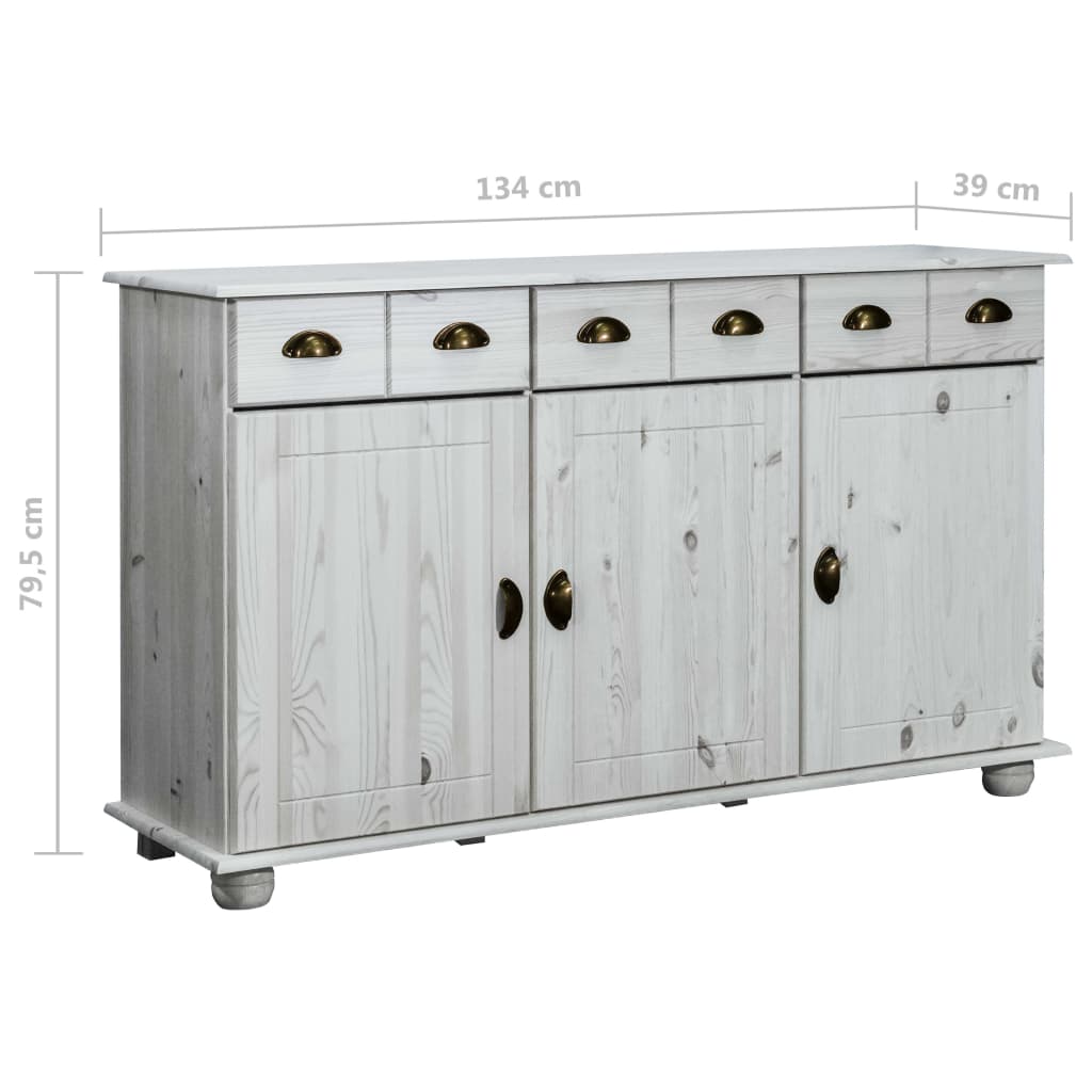 Μπουφές 134 x 39 x 79,5 εκ. από Μασίφ Ξύλο Πεύκου - Pakobazaar