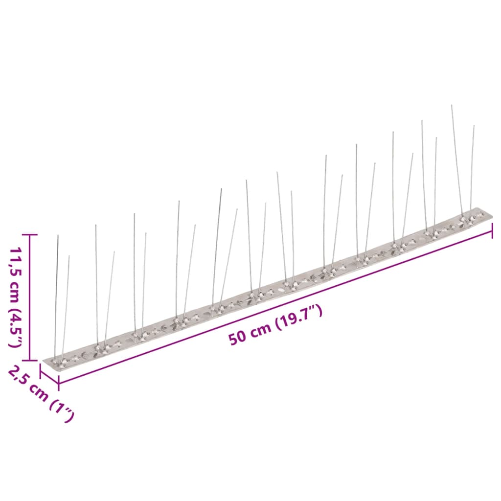 Απωθητικές Ακίδες Περιστεριών 2 Σειρών Σετ των 20 10μ Αν.Ατσάλι - PAKOBAZAAR