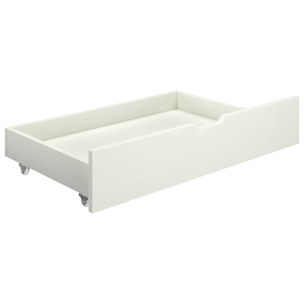 Πλαίσιο Κρεβατιού με 2 Συρτάρια Λευκό 160 x 200 εκ. Ξύλο Πεύκου
