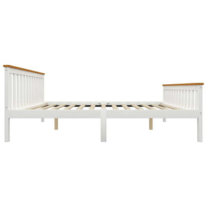 Πλαίσιο Κρεβατιού με 4 Συρτάρια Λευκό 160 x 200 εκ. Ξύλο Πεύκου - Pakobazaar