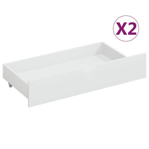 Πλαίσιο Κρεβατιού με 2 Συρτάρια Λευκό 160 x 200 εκ. Ξύλο Πεύκου