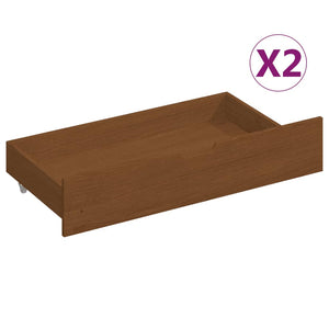 Πλαίσιο Κρεβατιού με 2 Συρτάρια Μελί 160 x 200 εκ. Ξύλο Πεύκου