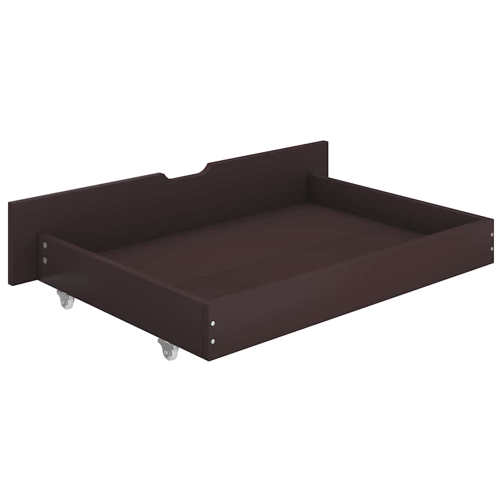 Πλαίσιο Κρεβατιού με Ουρανό/2 Συρτάρια Σκ Καφέ 140x200 εκ Πεύκο