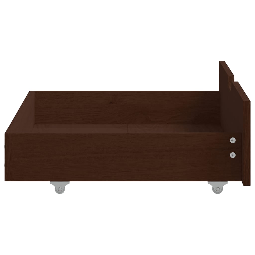 Πλαίσιο Κρεβατιού με 4 Συρτάρια Σκ. Καφέ 180x200 εκ Ξύλο Πεύκου